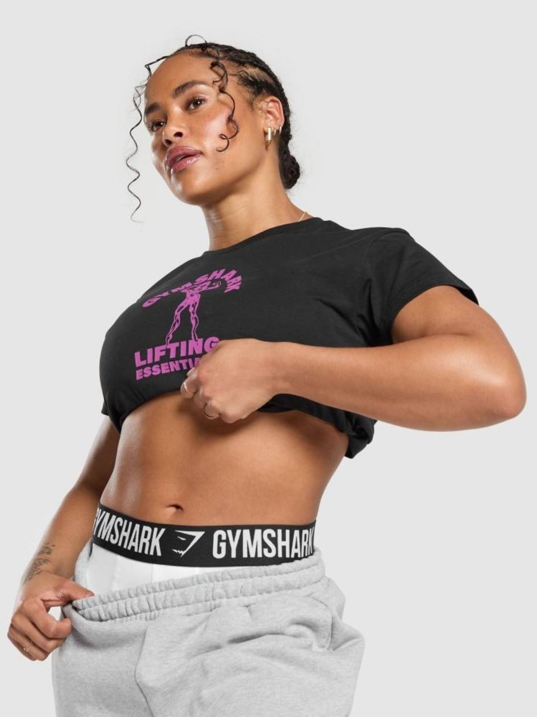 Gymshark Print Cotton Boxy Crop Top