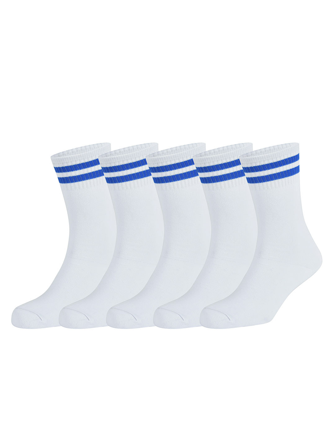 bizala Kids Pack Of 5 Striped Calf-Length Socks