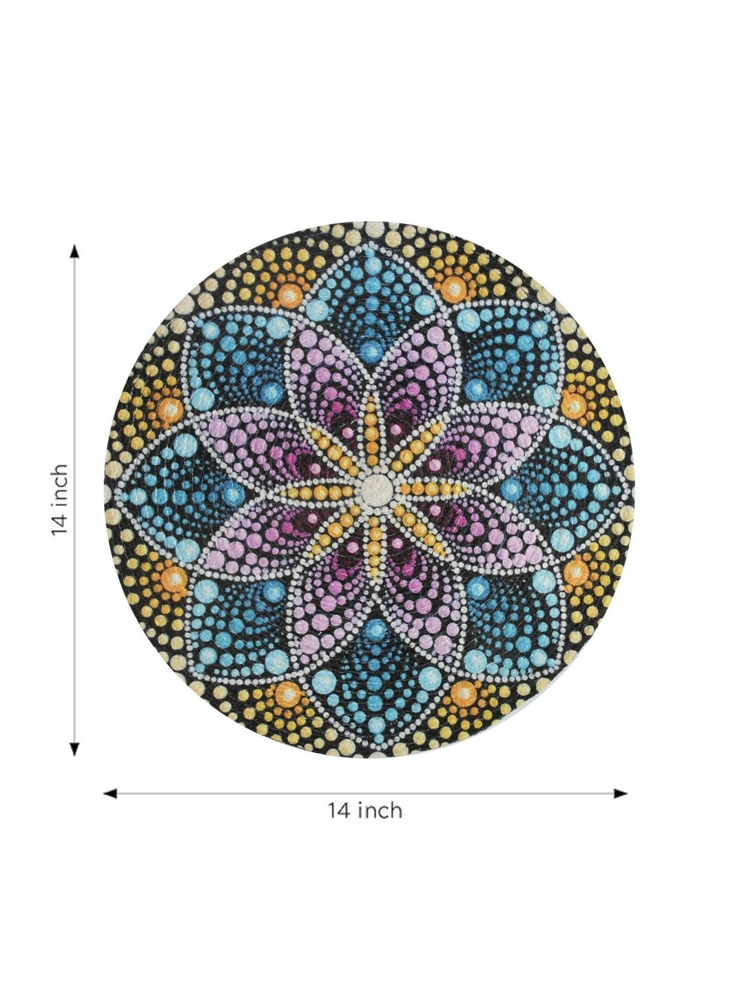 Galaxy Home Decor Blue Printed Cotton Table Placemat