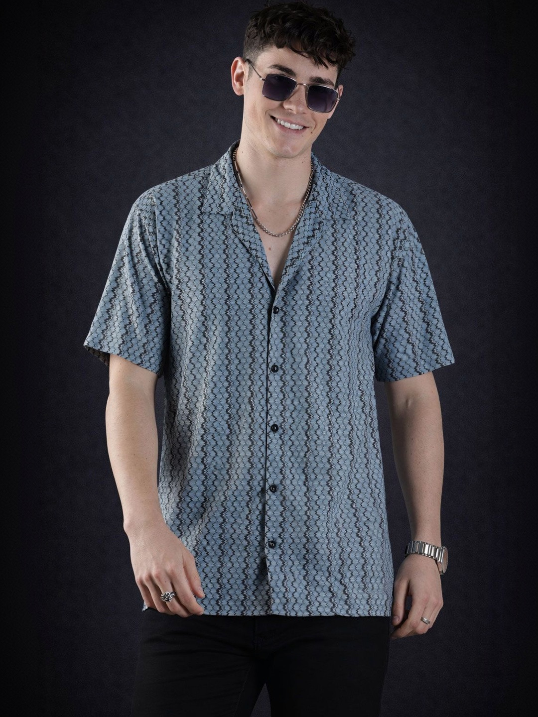 MaverIQ Men Classic Printed Casual Shirt