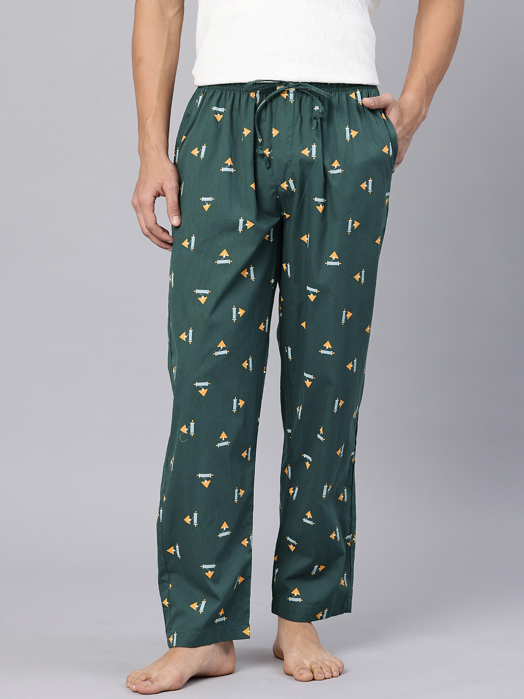 Majestic Man Men Conversational Printed Pure Cotton Pyjamas