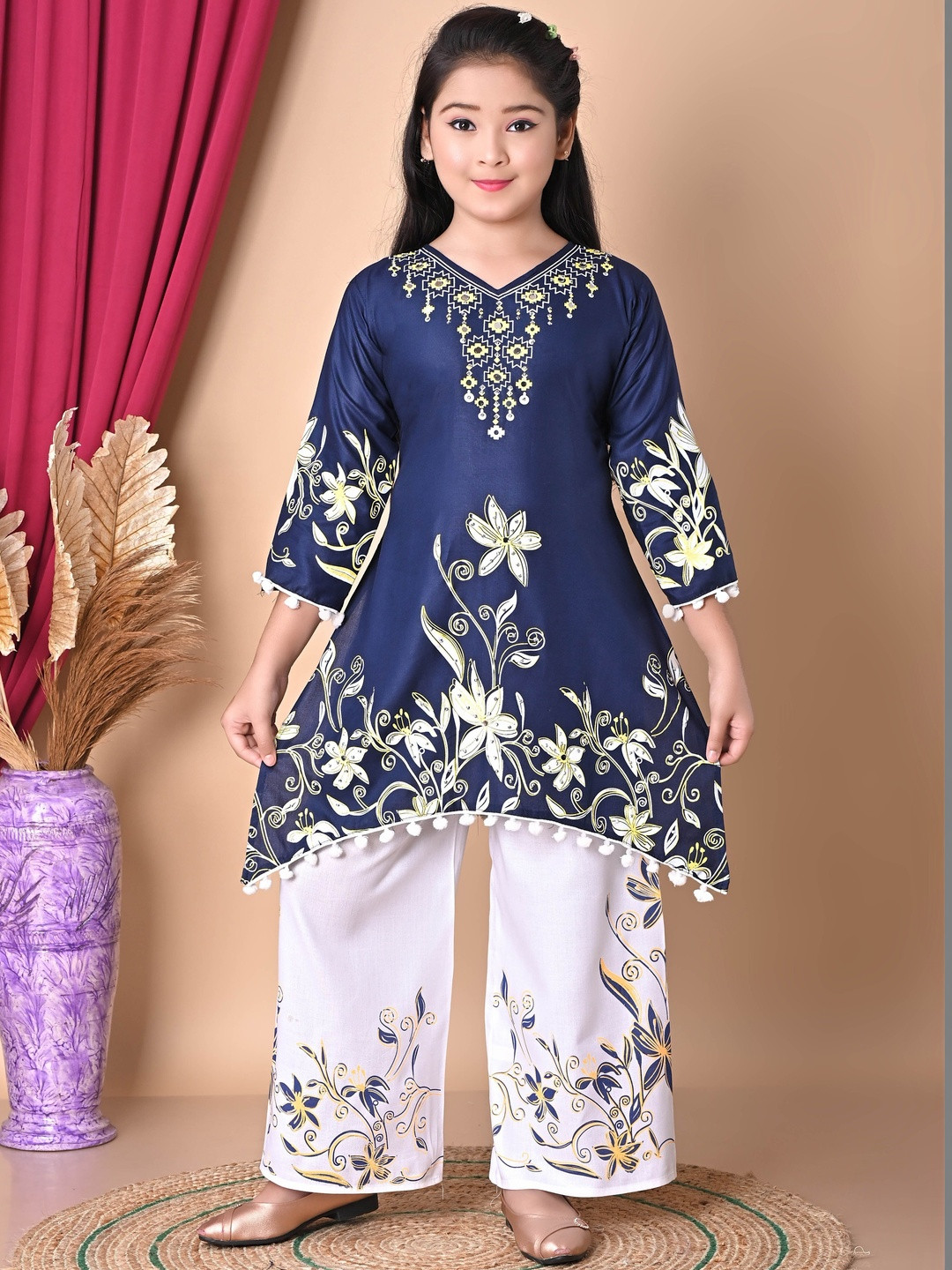 NFashion Girls Printed Palazzos