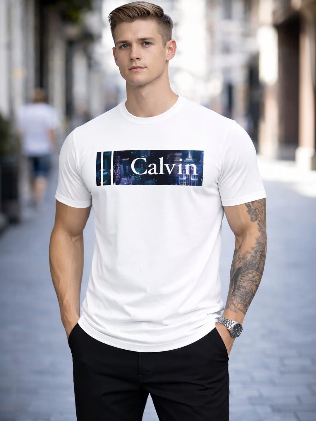 WILD ELEPHANT Men Typography Printed T-shirt