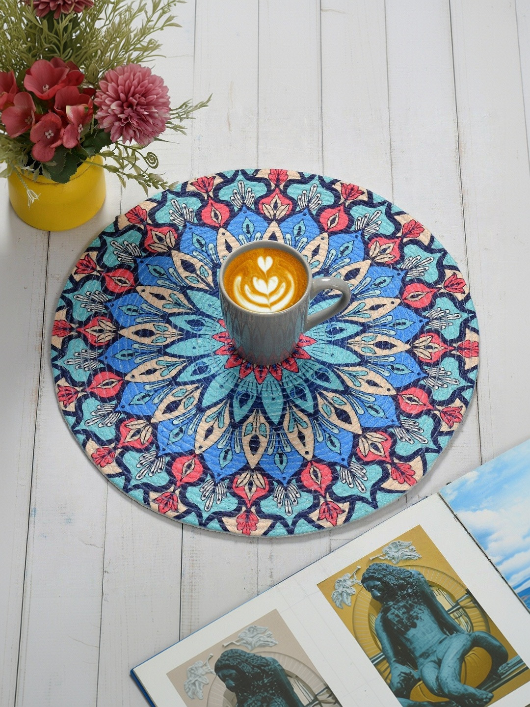 Galaxy Home Decor Pink Printed Cotton Table Placemat