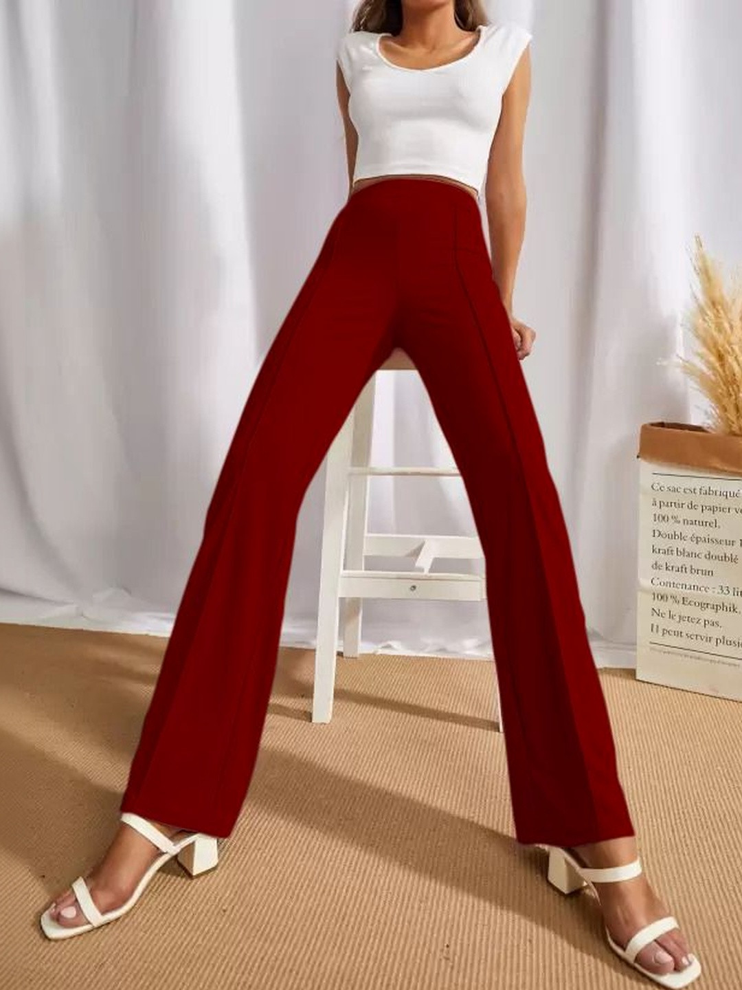 SWADESI STUFF Women Relaxed Easy Wash Trousers