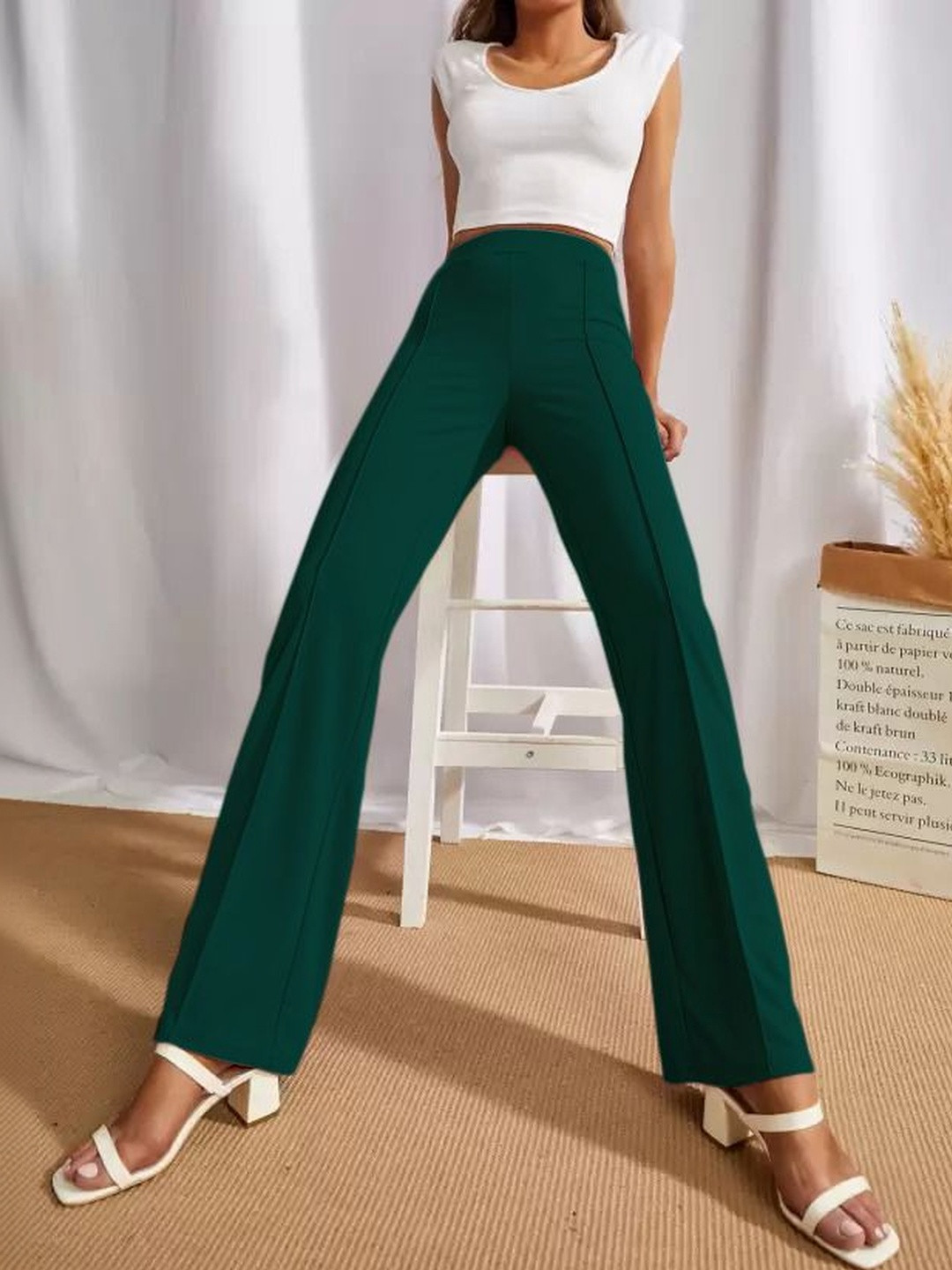 JAMES&GEORGE Women Relaxed Easy Wash Trousers