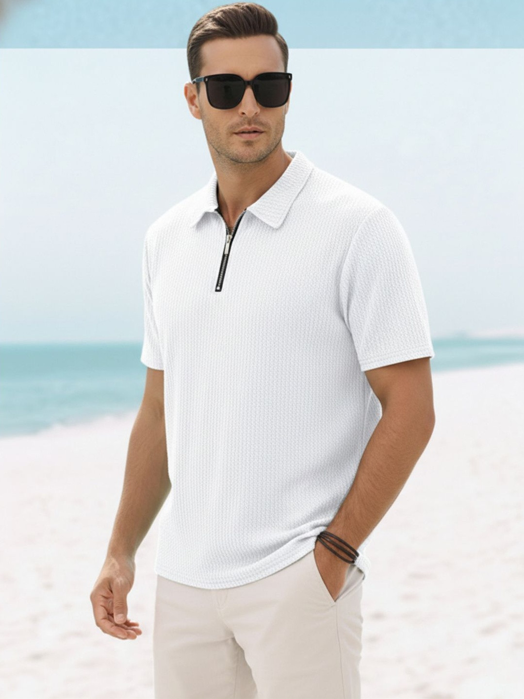 madfrog Men Polo Collar T-shirt