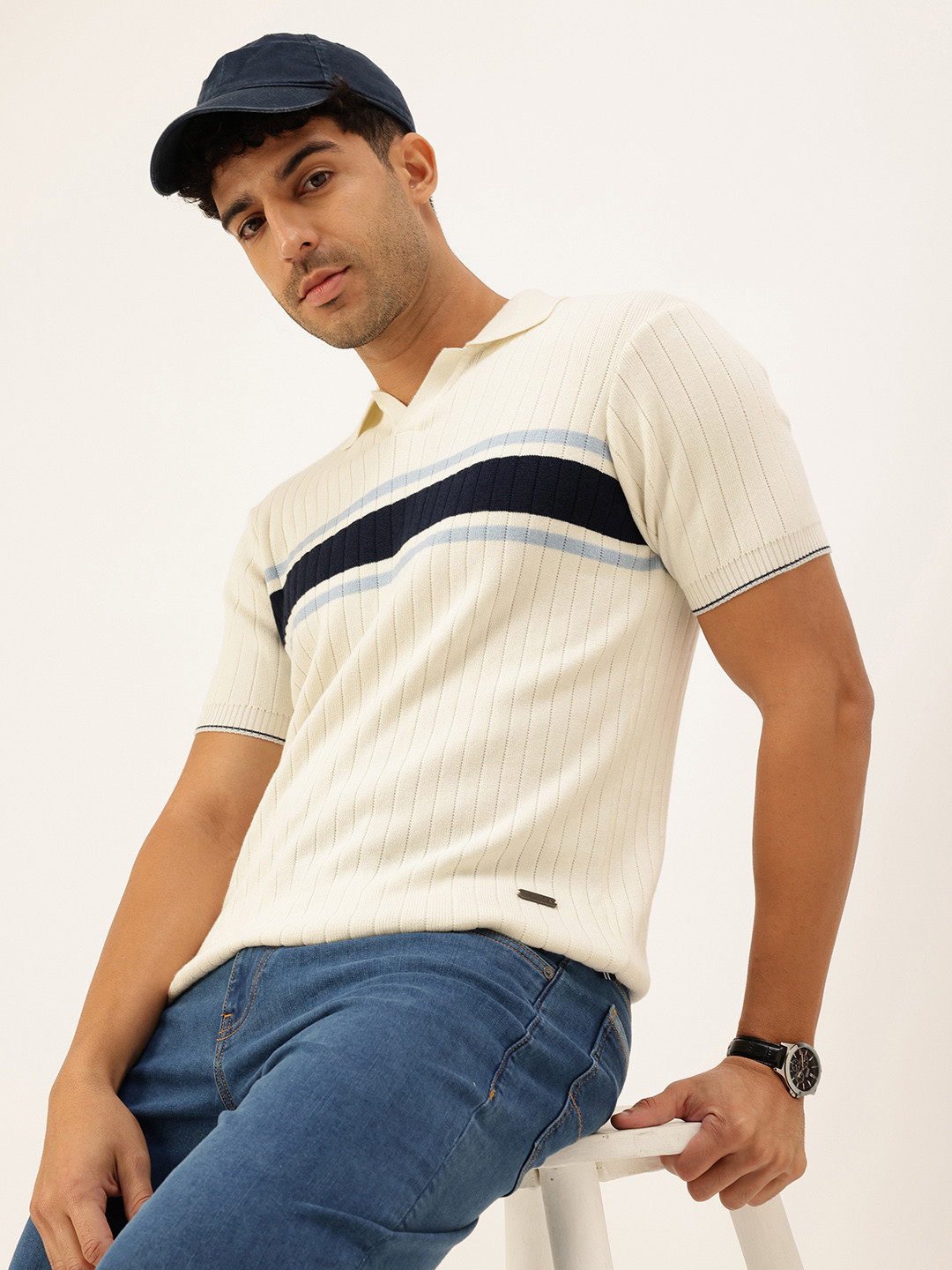 Nautica Men Polo Collar T-shirt