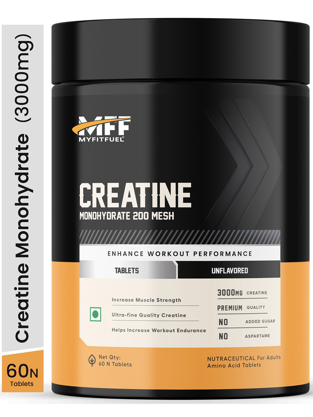 MyFitFuel Creatine Monohydrate 200 Mesh - Unflavoured - 60 Tablets