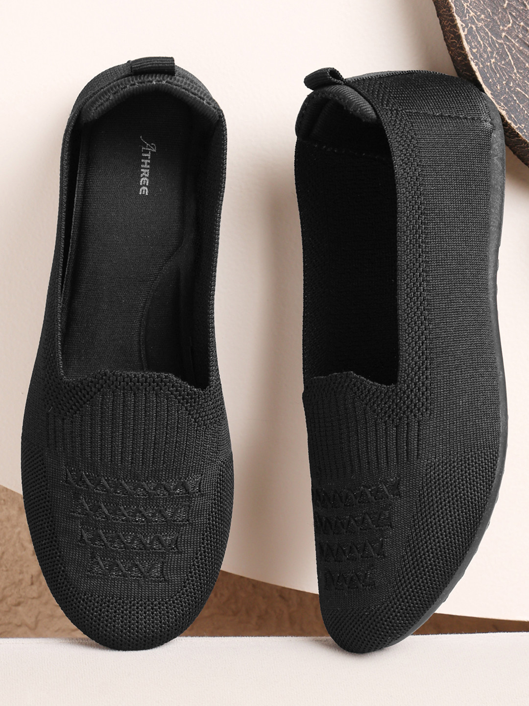 Athree Round Toe Slip-On Ballerinas