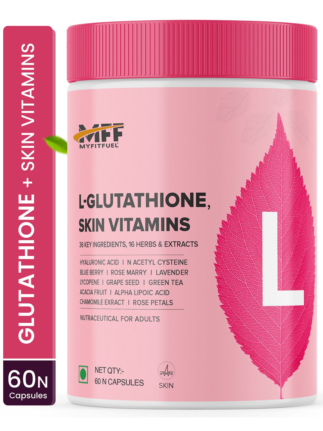 MyFitFuel L-Glutathione Skin Health Vitamins - 60 Capsules
