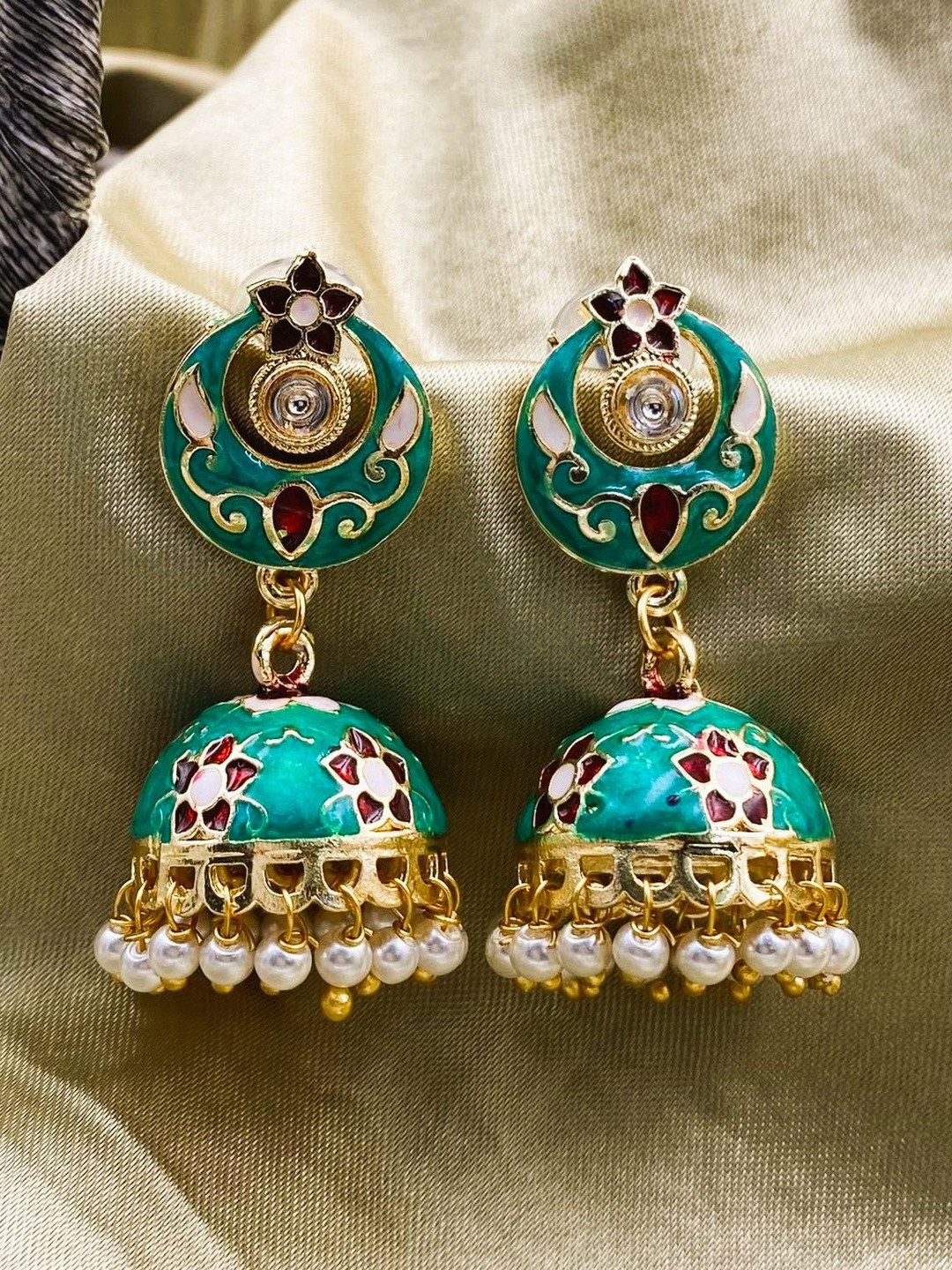 Fashion Theme Dome Shaped Jhumkas Earrings