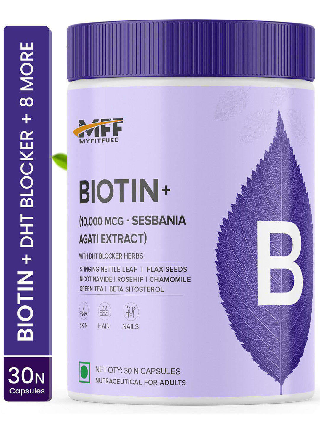 MyFitFuel Biotin+ 10,000mg Capsules - 30 Capsules