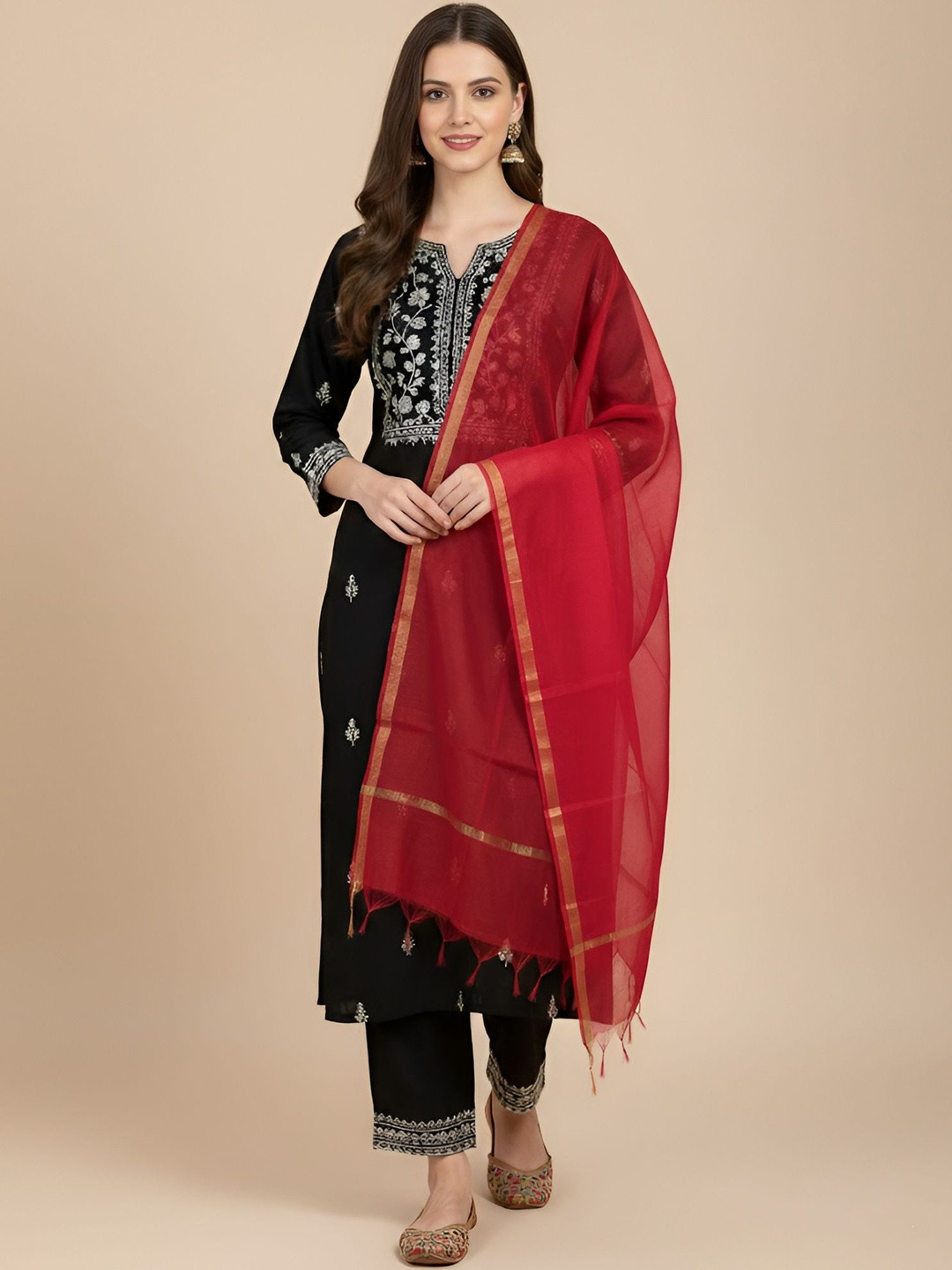 MUFFLY Cotton Machine Weave Dupatta