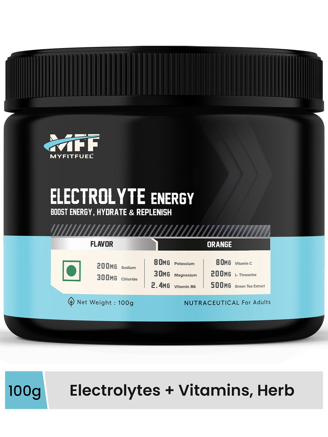 MyFitFuel Electrolyte Energy Hydration Replenish - 100g - Orange