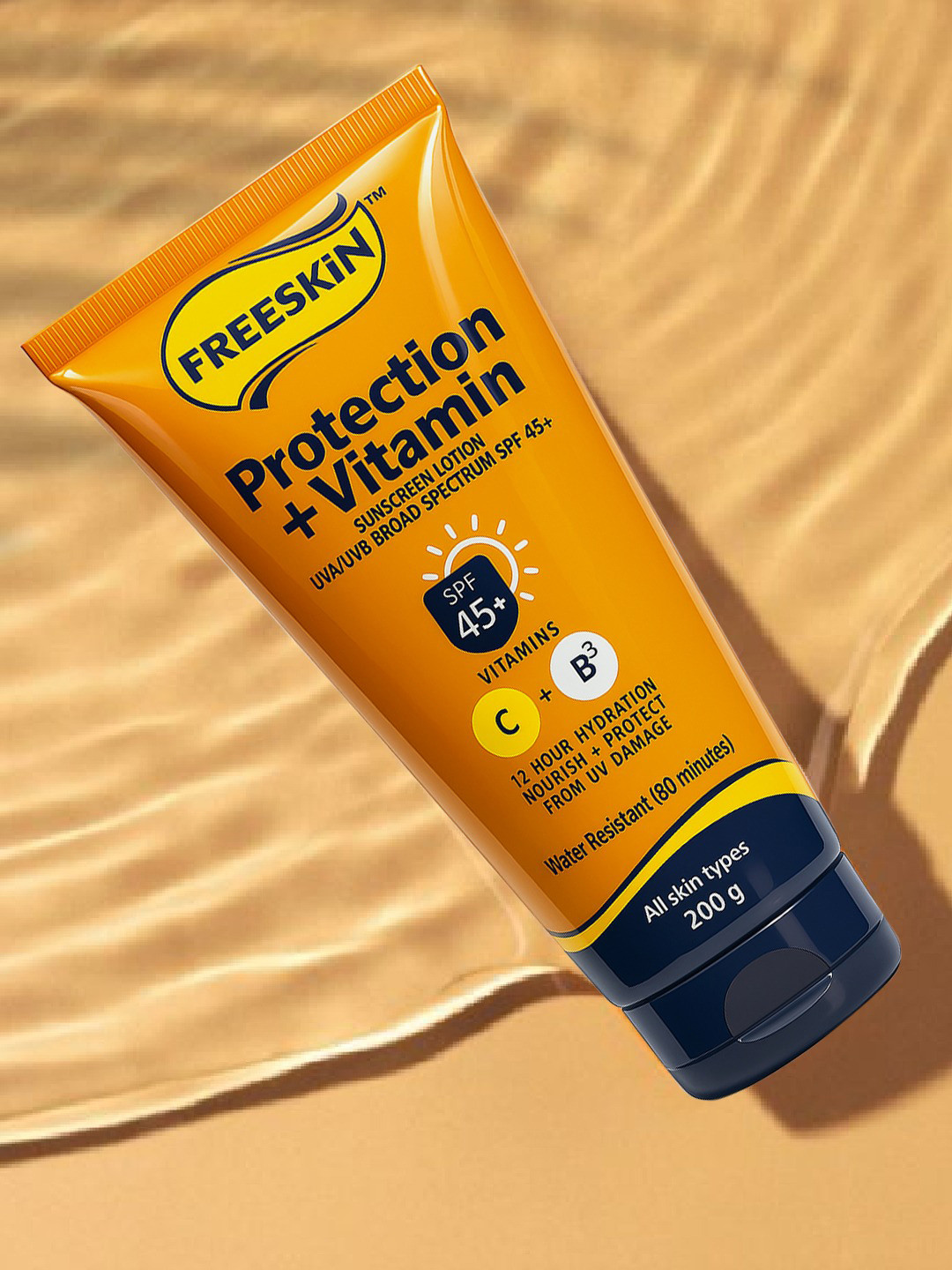Freeskin Protection + Vitamin Sunscreen SPF45+ With Niacinamide - 200 g