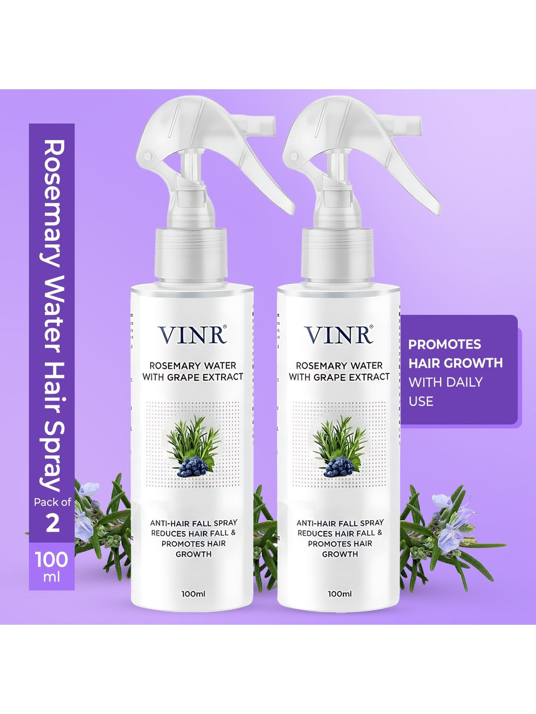 VINR Set Of 2 Rosemary Hair Spray For Nourishment - 100 ml Each