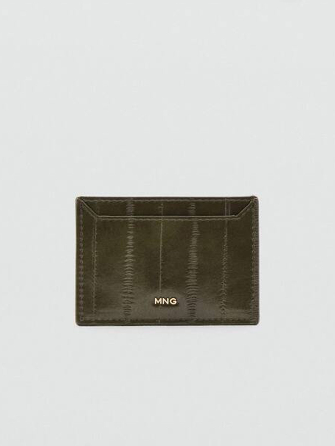 MANGO Women Striped Textured Card Holder