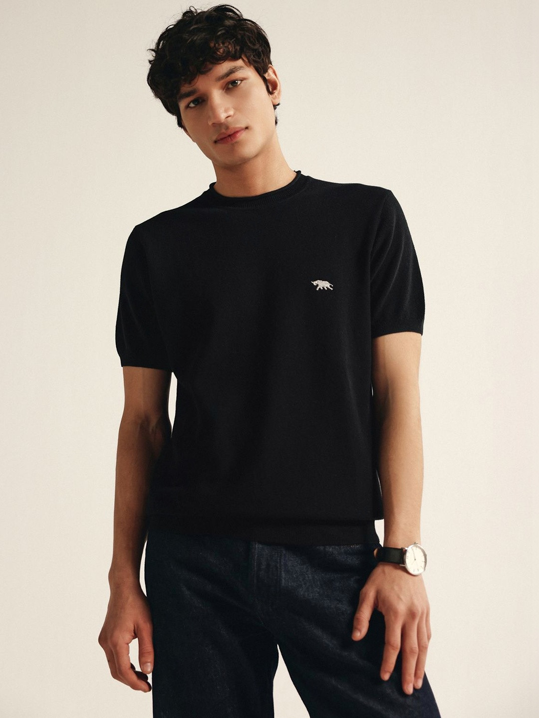 Andamen Men Casual Flat Knit Crew