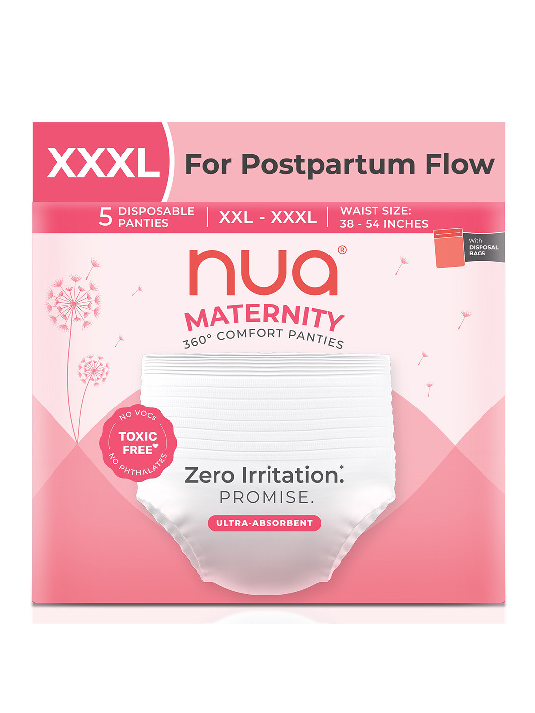 Nua Ultra-Absorbent Maternity Panties - 5 Panties