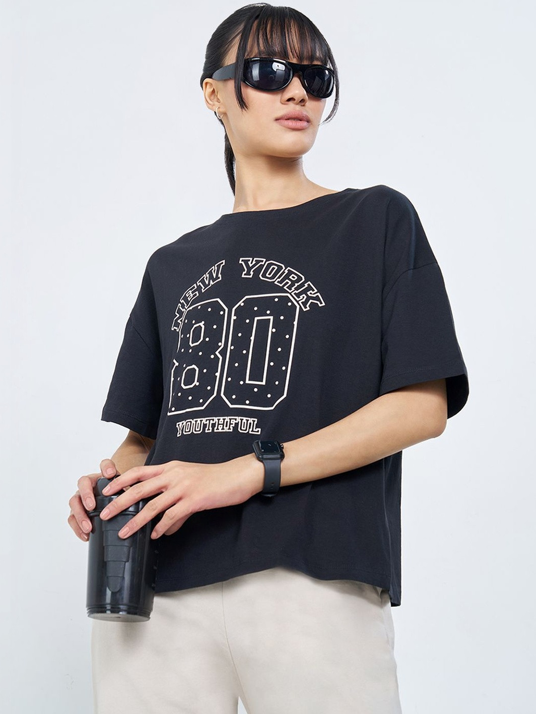 Ajile by Pantaloons Women Typography Printed T-shirt