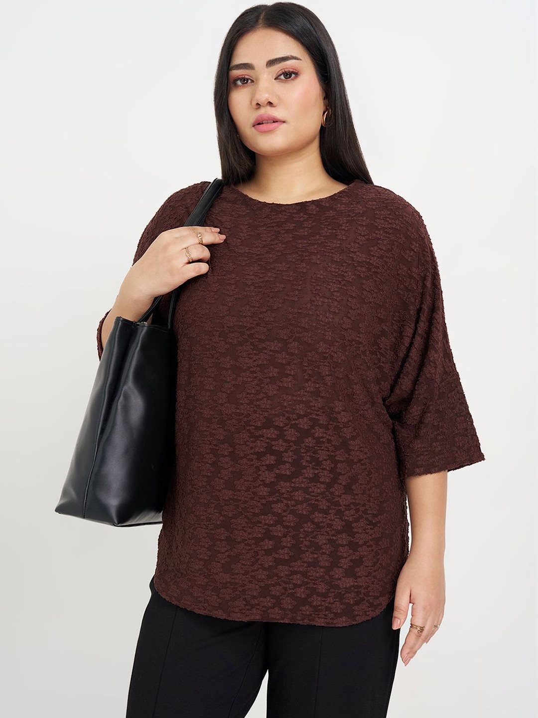 Honey Curvytude by Pantaloons Batwing Sleeve Top