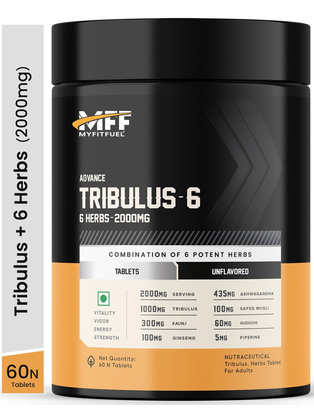 MyFitFuel Advance Tribulus-6 Herbs 2000mg-60 Tablets