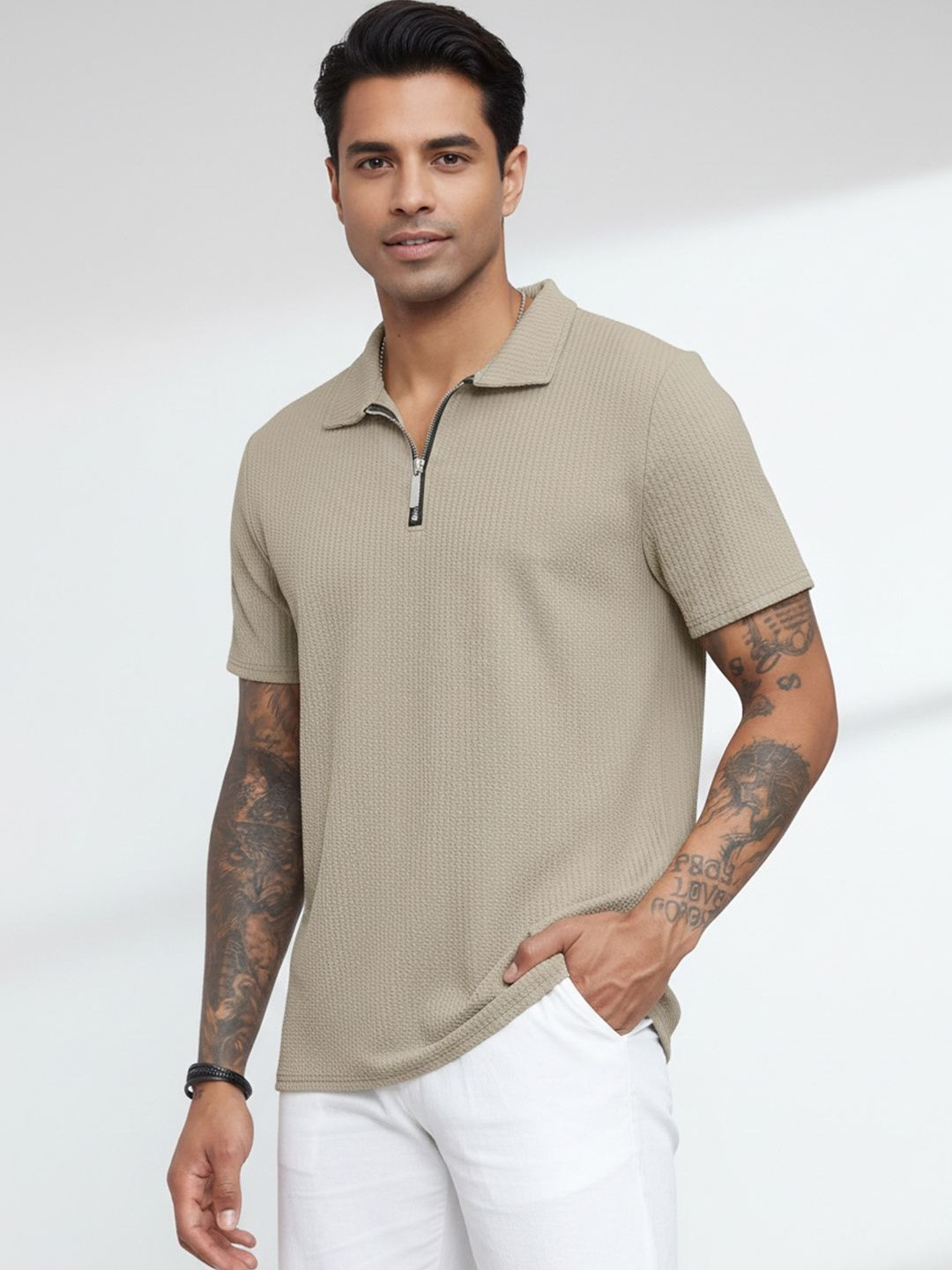madfrog Men Polo Collar T-shirt