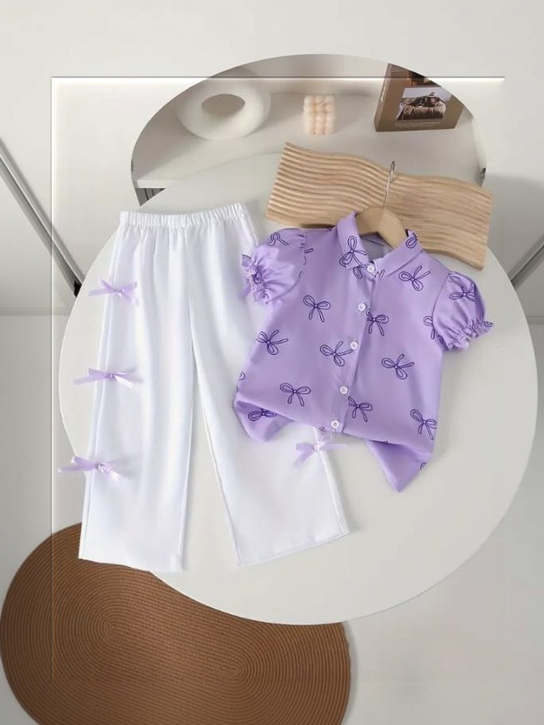 KIDSCUTE Unisex Kids Printed Shirt with Trousers