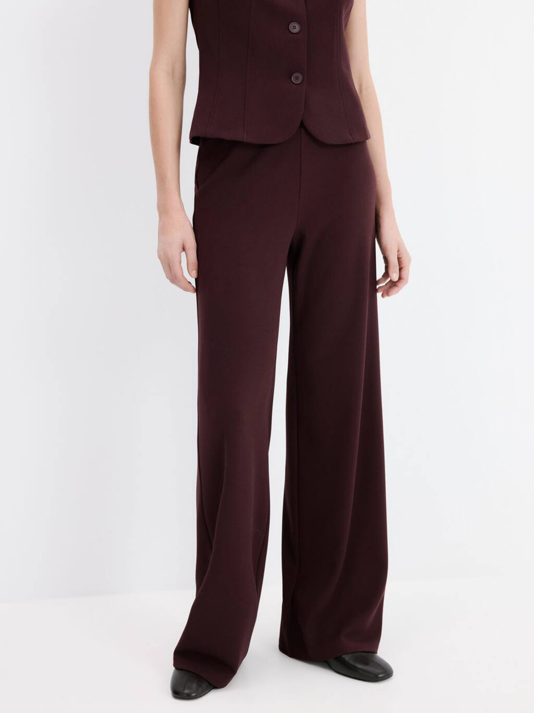 MANGO Women Low-Rise Formal Trousers