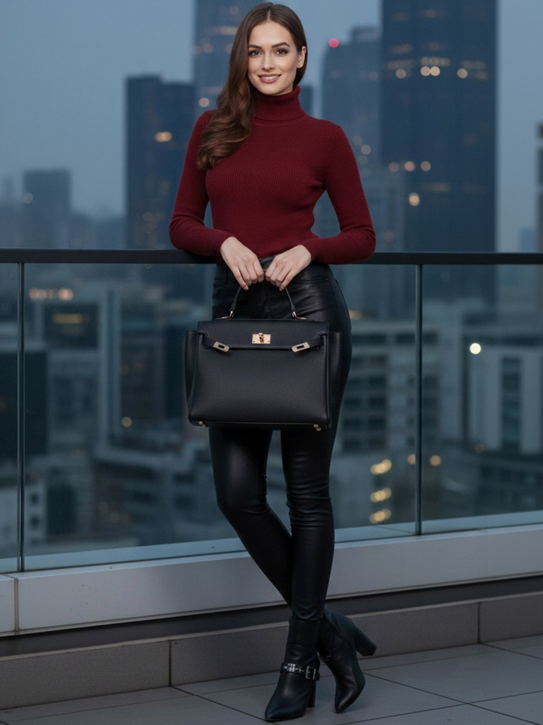 LASOON Women Ribbed Woollen Pullover