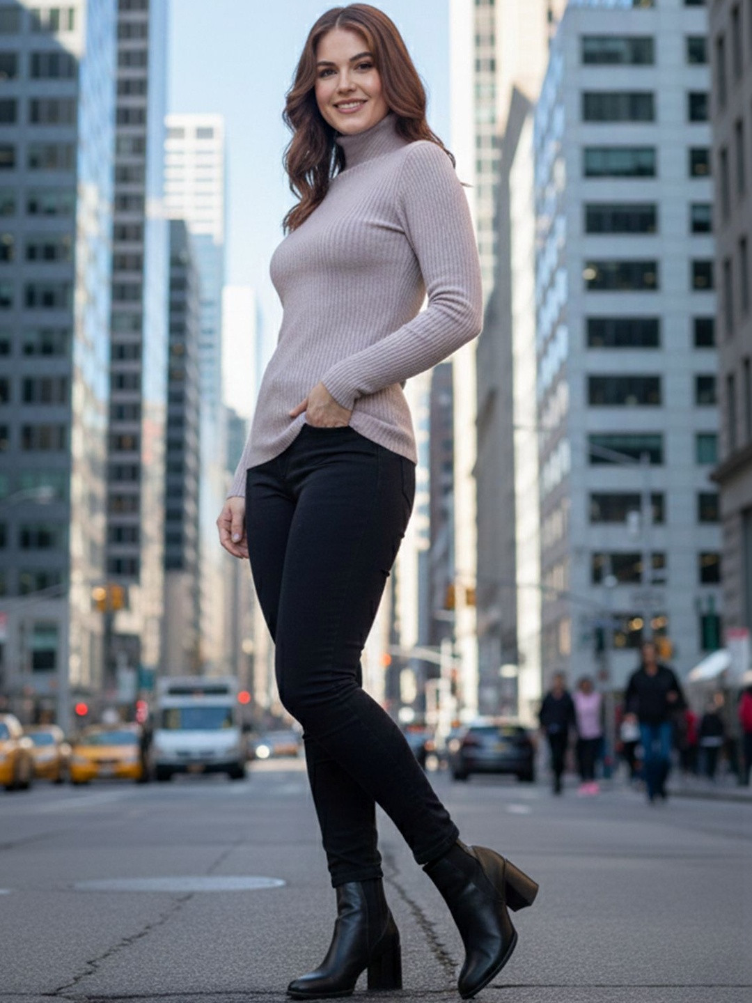 LASOON Women Ribbed Woollen Pullover