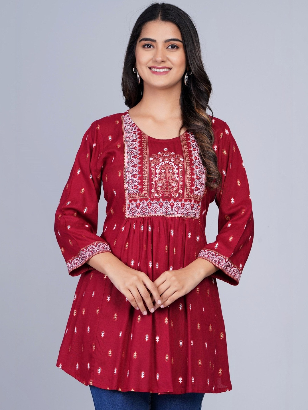NEW STYLISH Print Ethnic Top