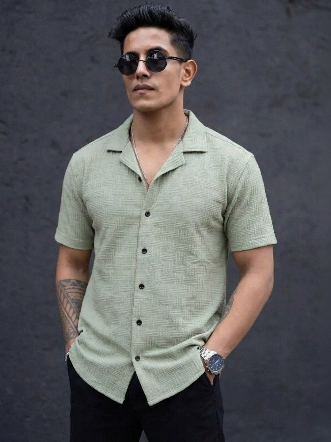 OQUENT Men Standard Casual Shirt