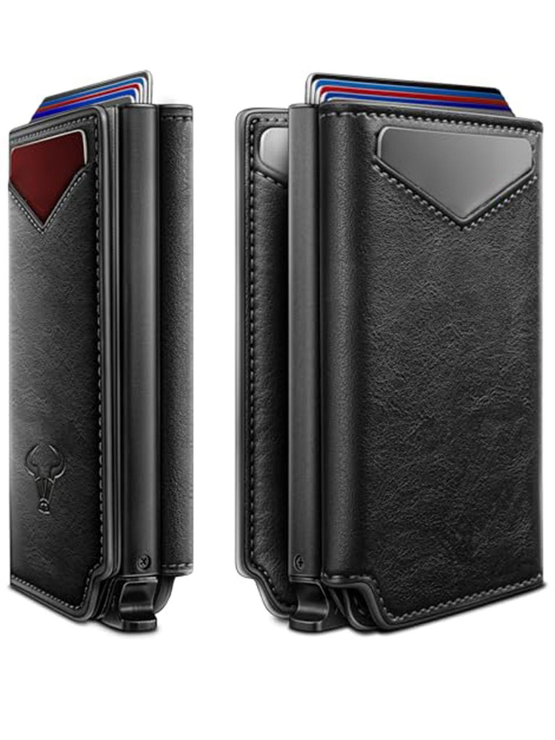 VOGARD Unisex Textured Leather Card Holder