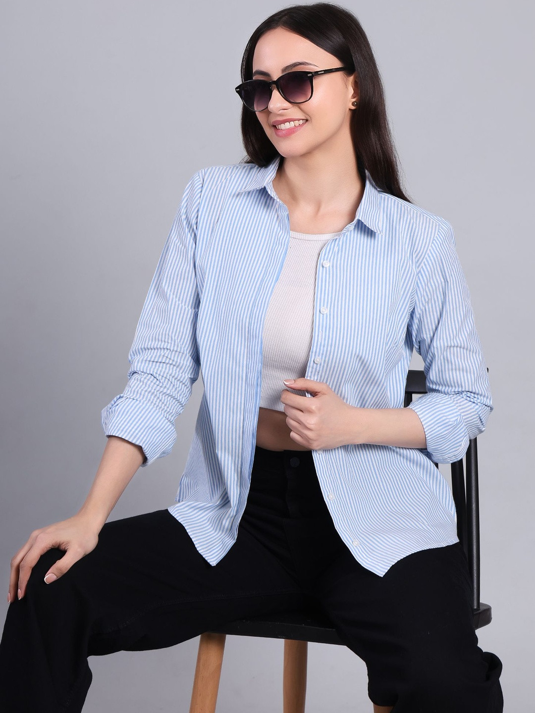 RARE CAMEL Women Striped Casual Shirt