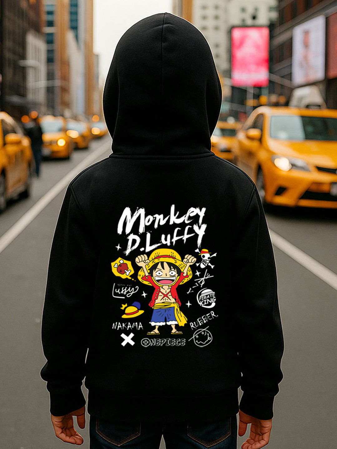 LONDON STREETS Boys Anime Graphic Printed Hoodie