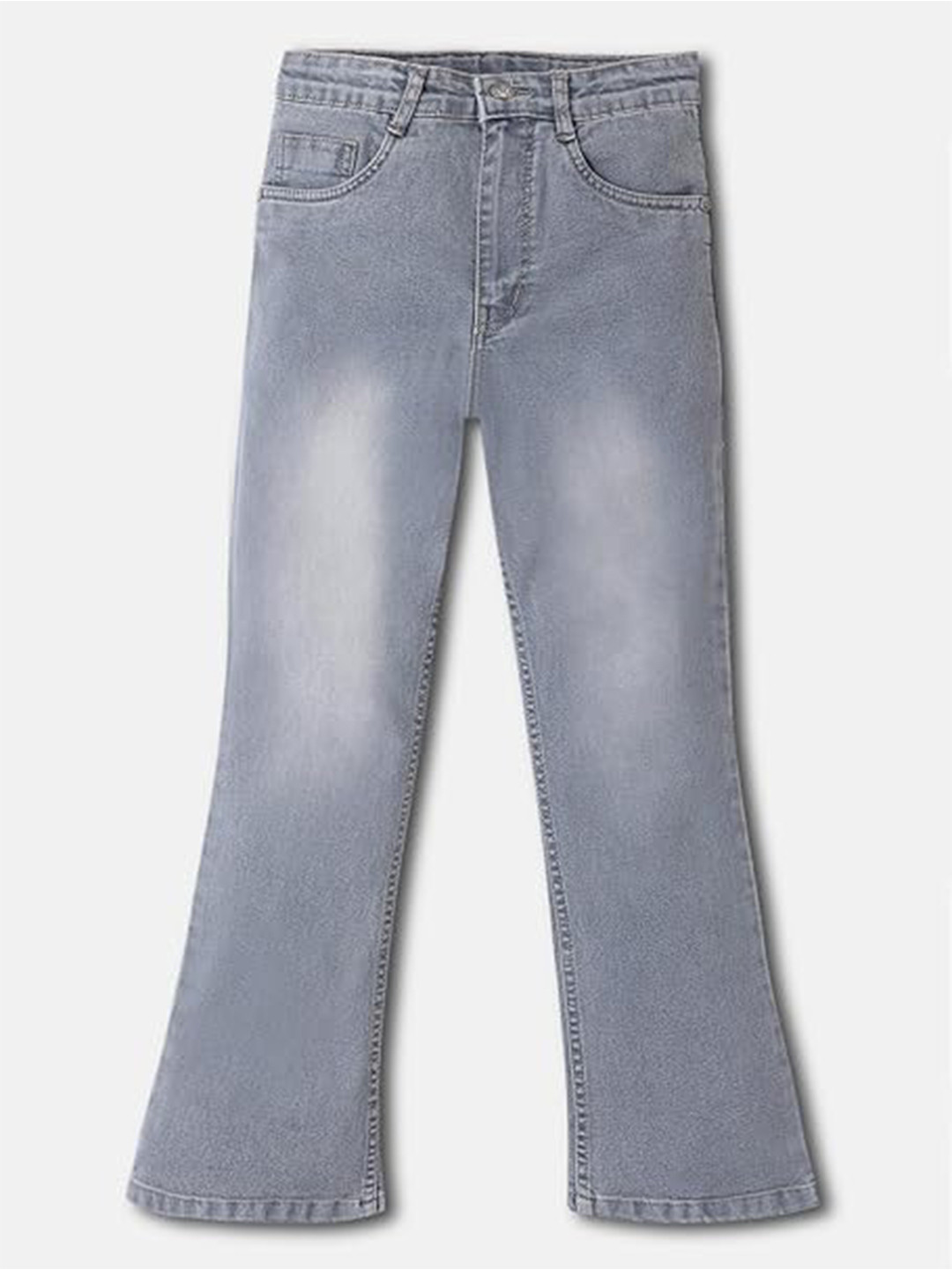 Urbano Juniors Boys Regular Fit Washed Bootcut Light Fade Stretchable Jeans