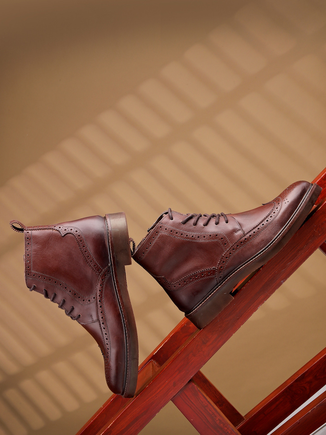 EZOK Men Regular Lace Up Leather Boots