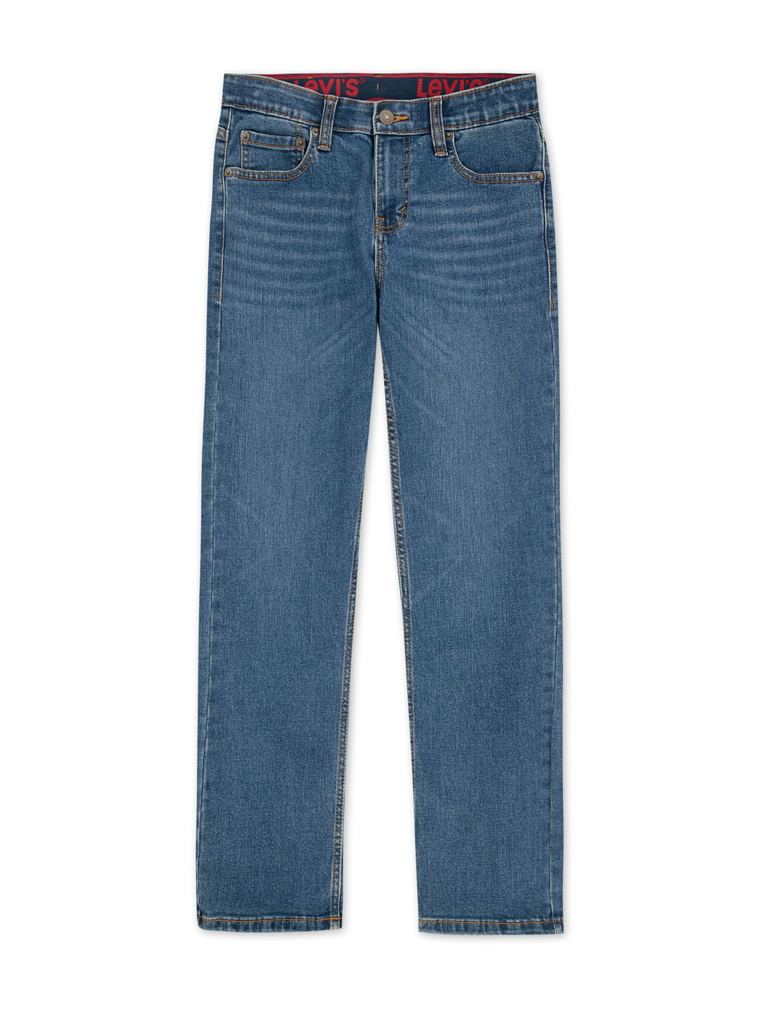 Levis Boys Straight Fit Mid-Rise Light Fade Jeans