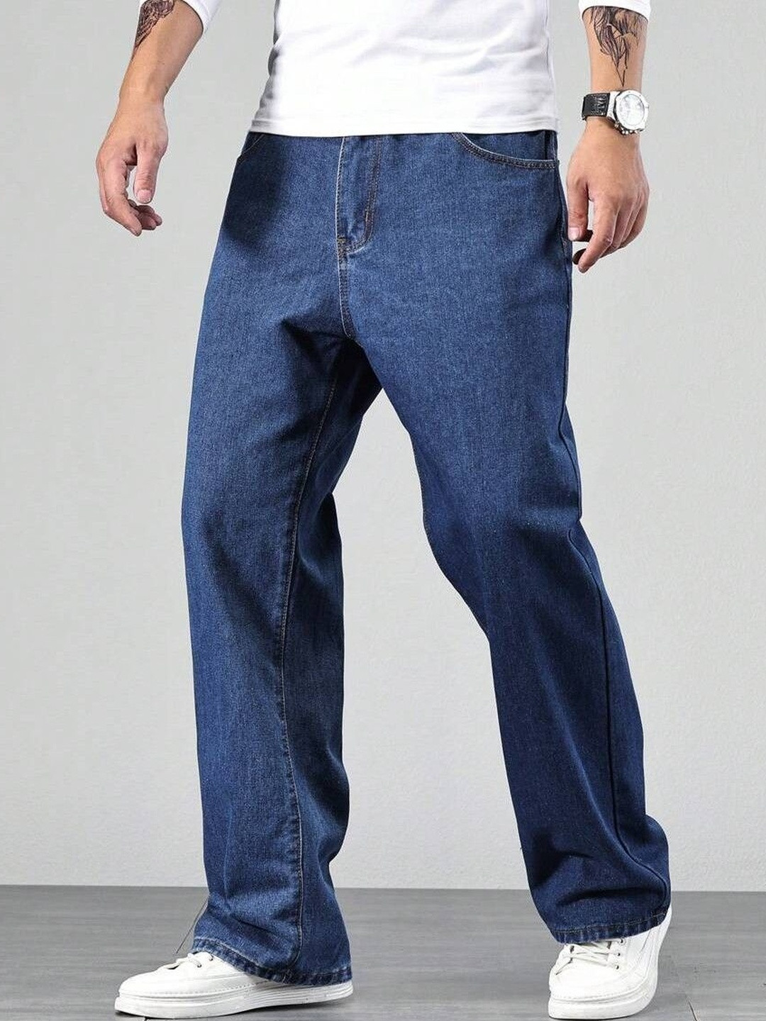 DENIMLOOK Men Relaxed Fit Mid-Rise Stretchable Jeans