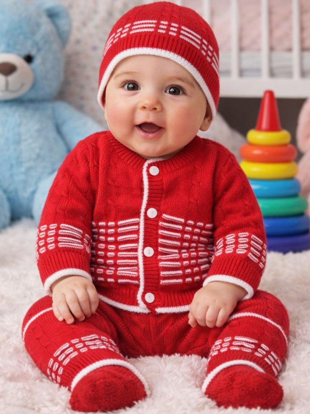 PARYAG Girls Cable Knit Woollen