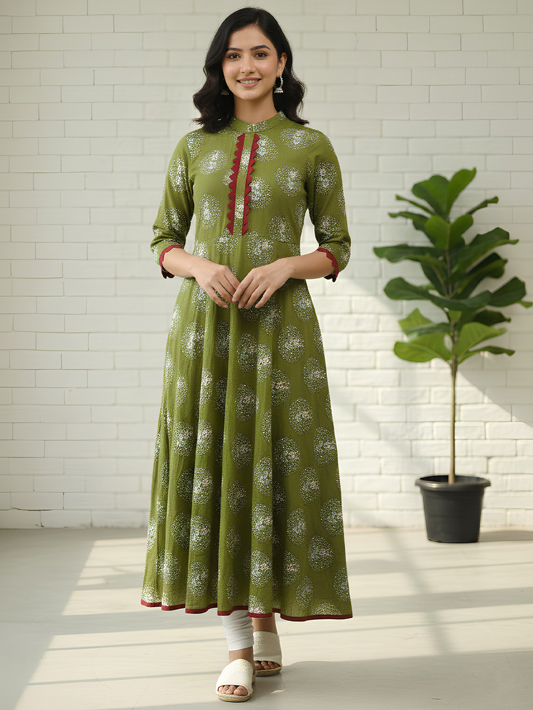 KALINI Women Floral Printed Floral Anarkali Kurta
