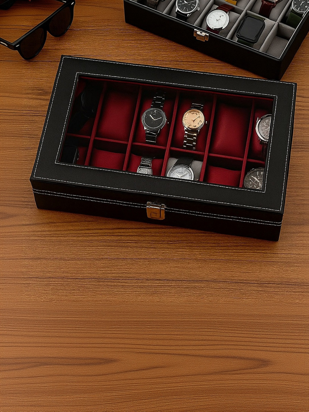 ZENWOOD 12 Slots Watch Organiser Box