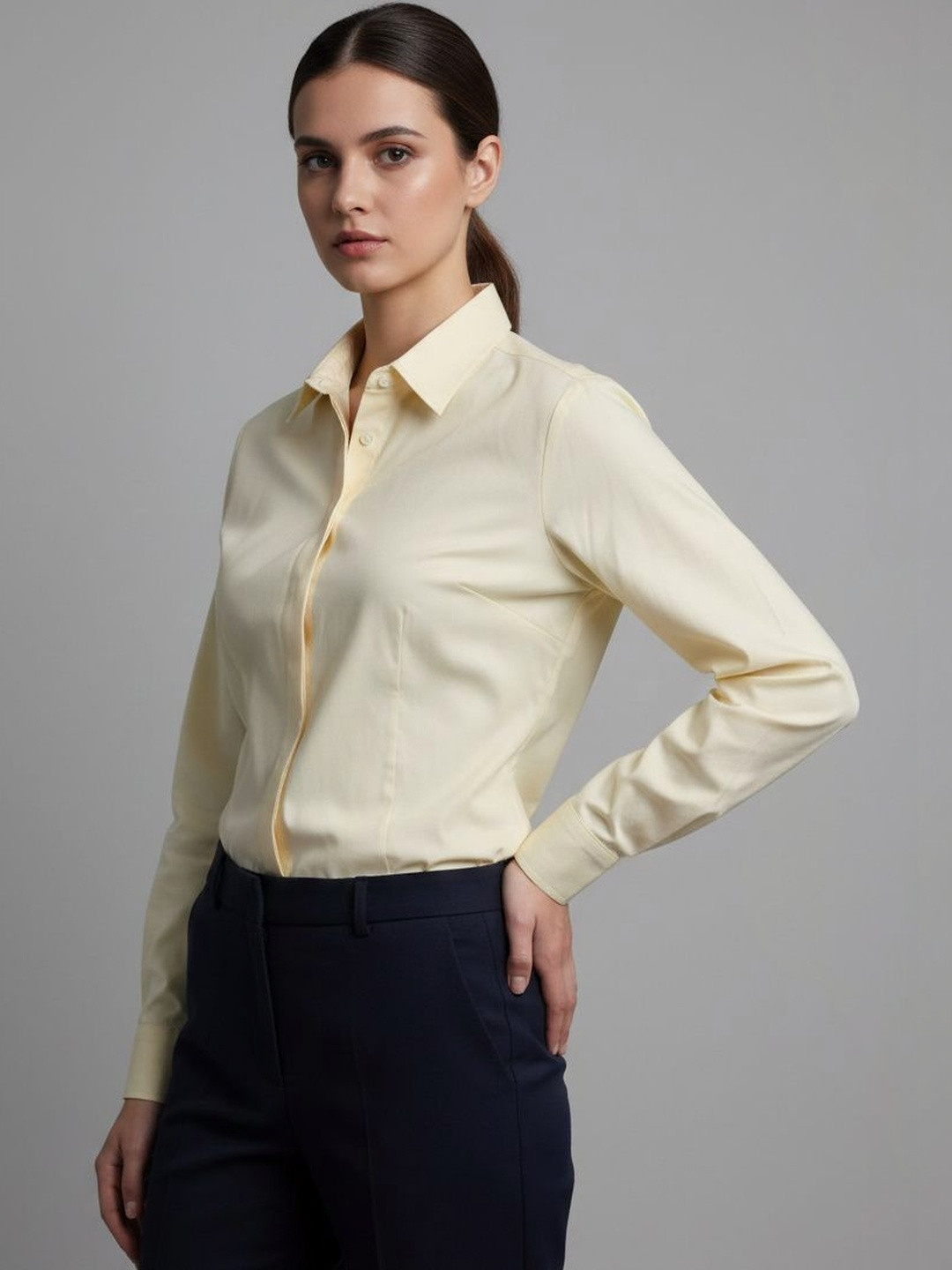 Molly & Michel Women Comfort Slim Fit Formal Shirt