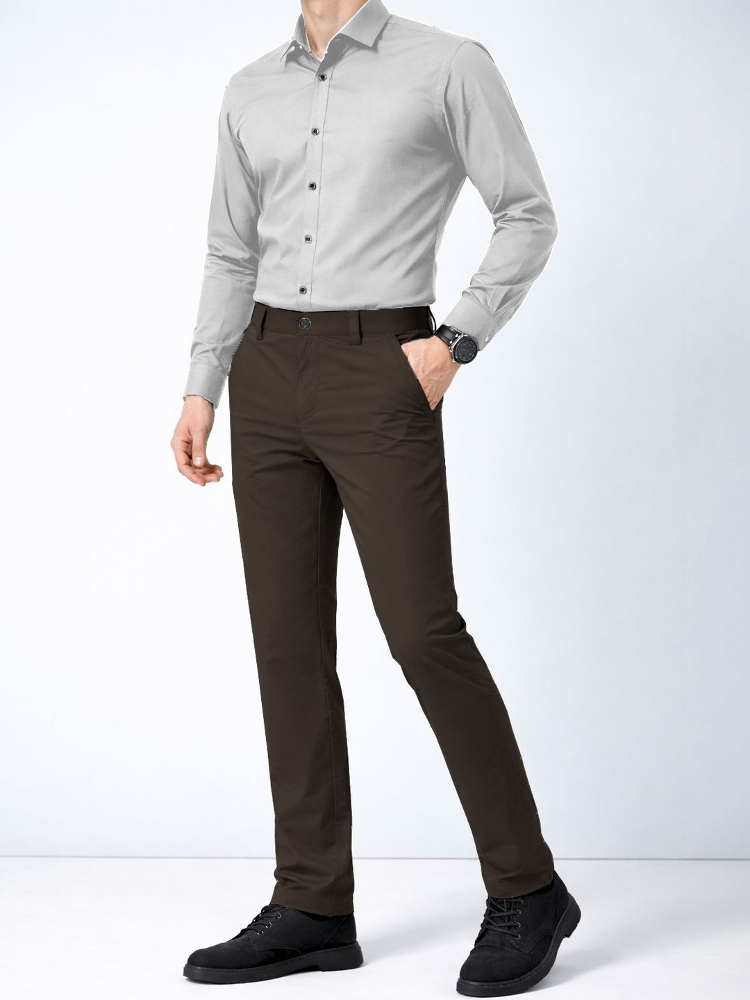 R.Code by The Roadster Life Co. Men Easy Wash Trousers