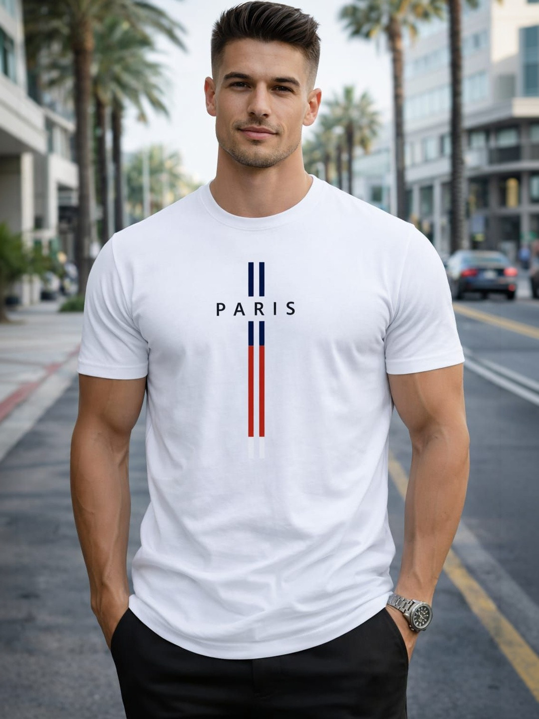 WILD ELEPHANT Men Typography Printed T-shirt