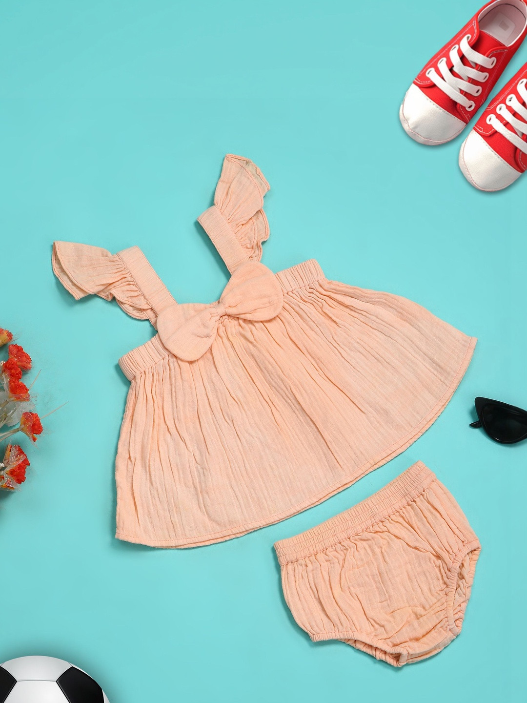 Avor Lifestyle Tie-Up Neck Fit & Flare Midi Dress