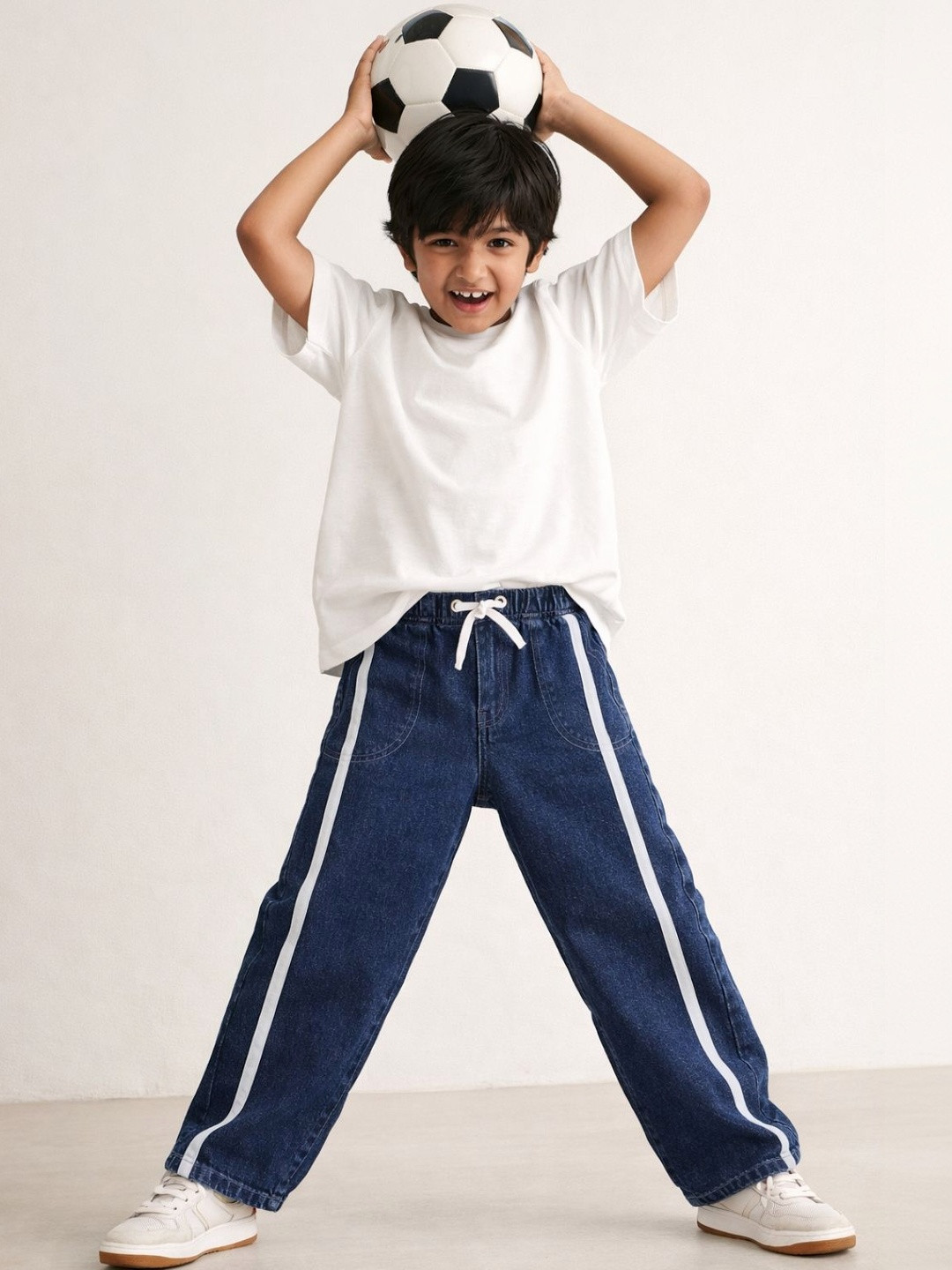 TALES & STORIES Dark Blue Mid-Rise Baggy Fit Jeans