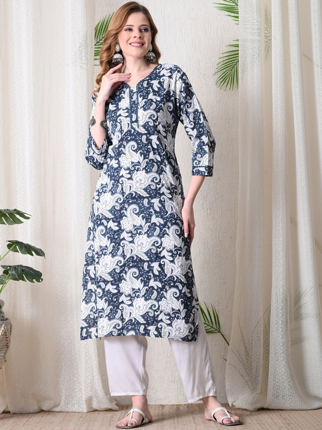 DEEPYOG APPAREL Women Paisley Printed Block Print Kurta